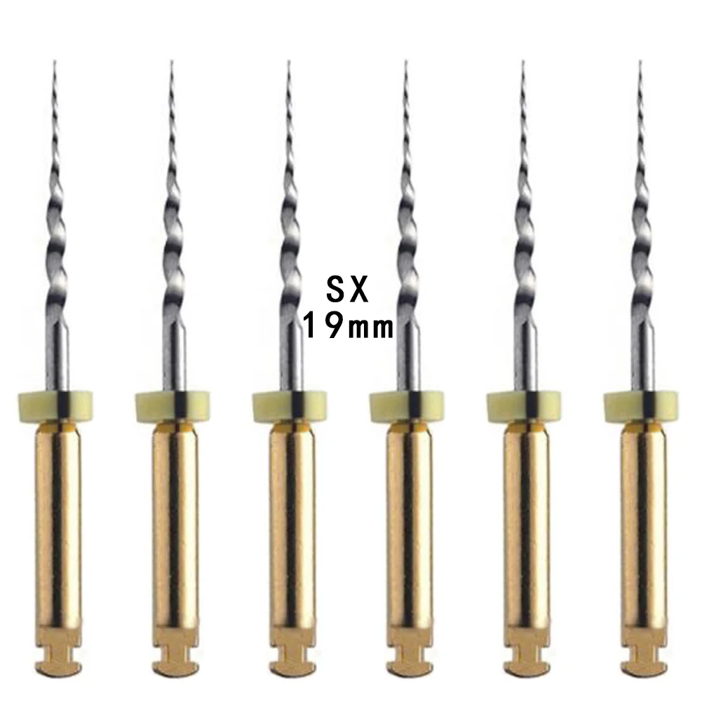 

1Pack(6pcs)19mm SX Dental Root Canal Files Niti Engine Endodontic File Rotary