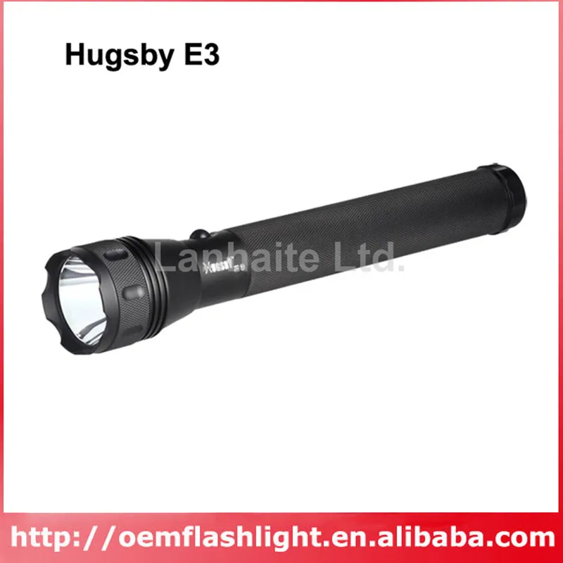 Hugsby E3 Cree XR-E Q5 300 люмен 1-режим светодио дный фонарик-черный (3 x D-Размеры/Нинь)