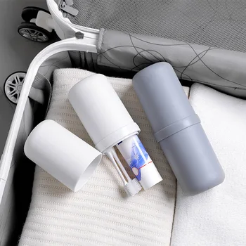 

1 Pcs Toothbrush Holder Travel Cup Storage Shelf Organizers Wall Hanging for Bathroom P7Ding