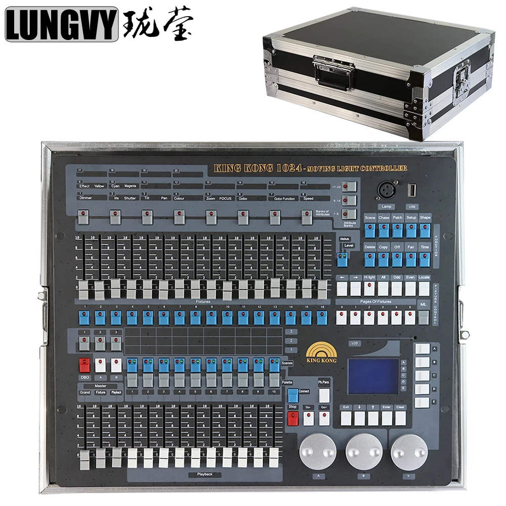 

Free Shipping With Flightcase 1024 Controller Stage Lights DMX Professional Dj Equipment Avolite DMX Pearl DJ