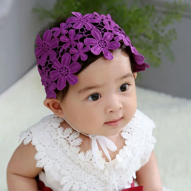 

Victoria Wide Lace Headband Baptism Baby Headband Girls Christening White Lace Headband Newborn Christening Baby Headband HB322