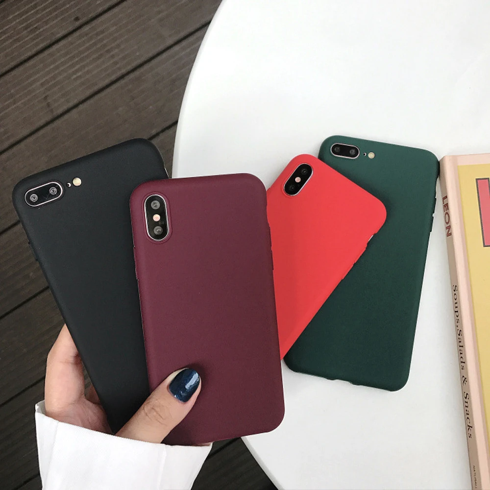 Чехол для iphone 6 6 S зеленый винный красный черный силиконовый чехол для телефона чехол для iphone 7 8 7Plus 6 S 6Plus 8Plus X Xs Max Xr