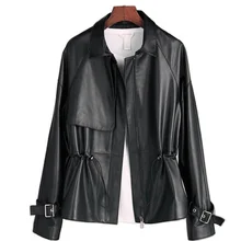 Весенняя куртка женская одежда куртка из натуральной кожи корейское элегантное женское пальто из овчины женская шуба ZT2179