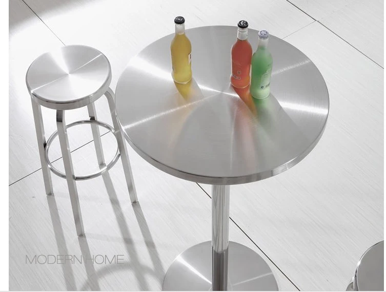 Современный классический дизайн Модный Роскошный металлический чердак глянцевый или матовый кухонный барный стул из нержавеющей стали стул 1 шт