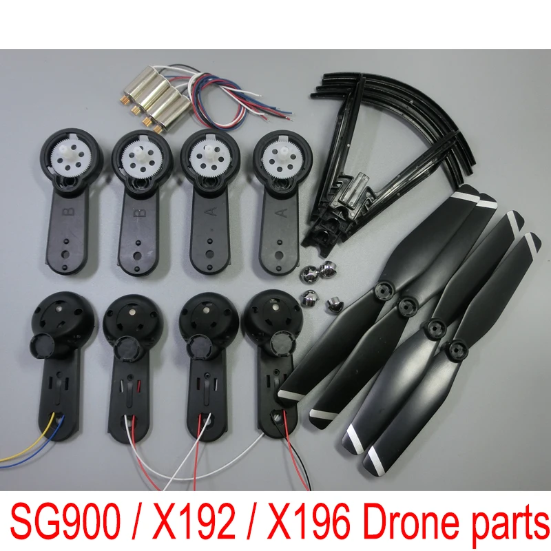 

X192 X196 SG 900 SG900-S RC Drone Fold Wing Arm Motor Engine Metal Gears Propeller Cover LED Axis Accessories Spare Parts