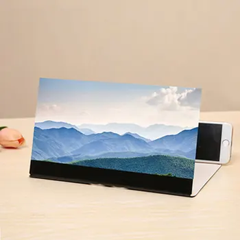 

12 inches Foldable Phone Screen Amplifier 3D Smart Mobile Phone Movies Magnifier Holder PU Phone Stand For All Smart Phones
