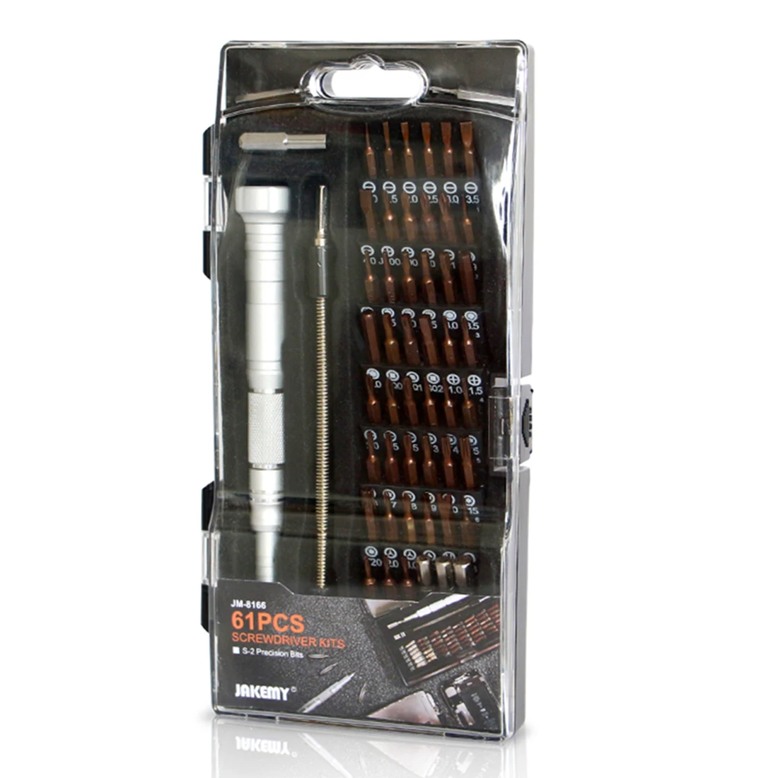 

LGFM-JAKEMY JM-8166 61 in 1 Screwdriver kits Repair Hand Tools Kit for Mobile Phone Computer Electronic Model DIY Repair S-2 b