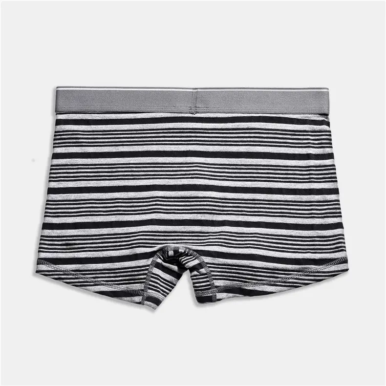 UYEEMU 4XL Boxers Men Short Underwear Cotton Plus Size Boxershorts Male Striped Mens Boxers Soft Sexy Underdress Brand 3Pcs Lot-11