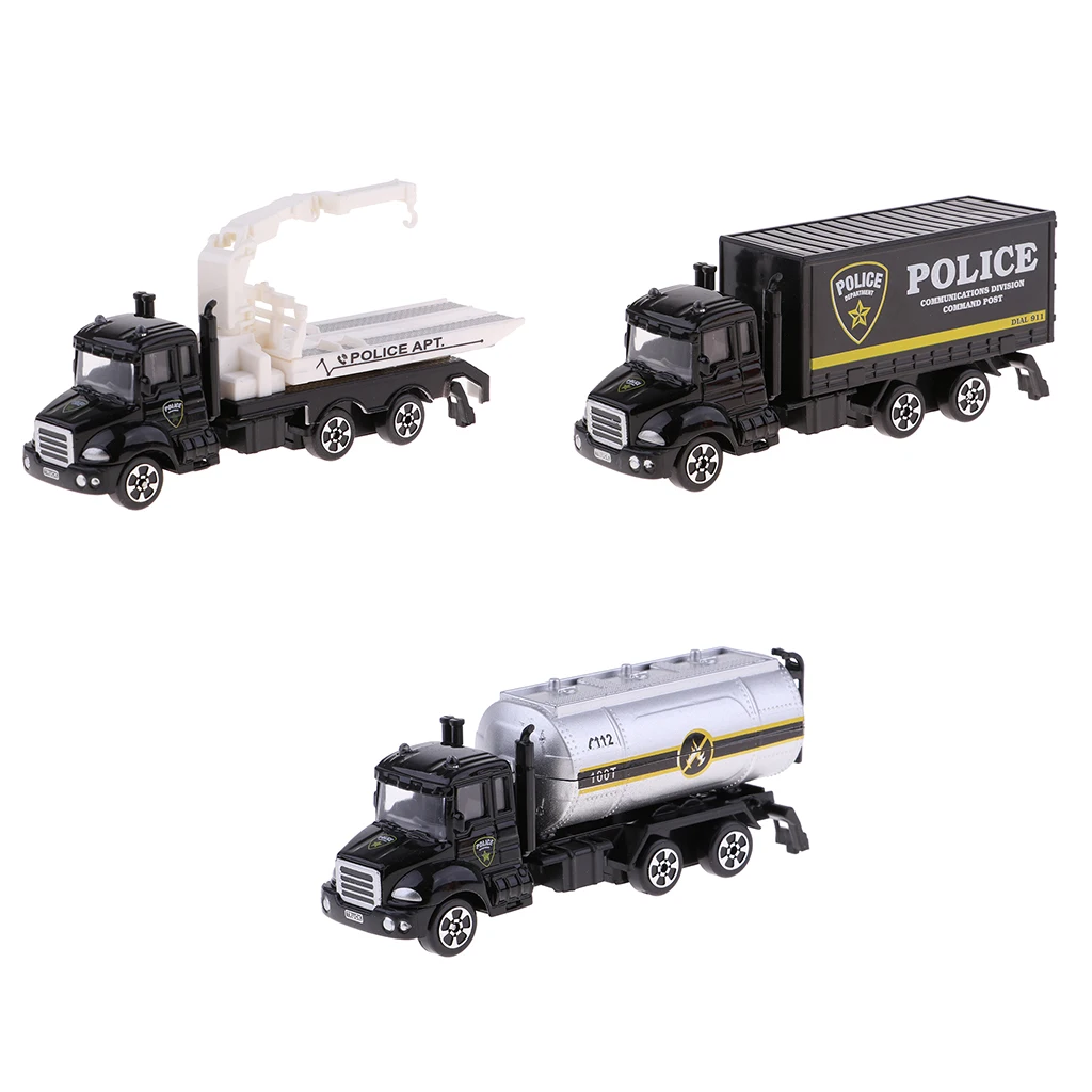 

Collectible Diecast Regimental Police Truck 1:64 Alloy Police Tow Vehicle Kids Early Educational Toy Gift