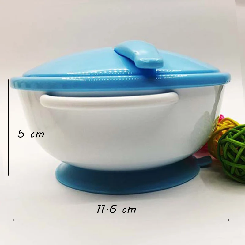 Детская посуда для кормления, набор детской посуды, тренировочная миска с ложкой, нескользящая посуда для малышей, контейнер для еды T0519
