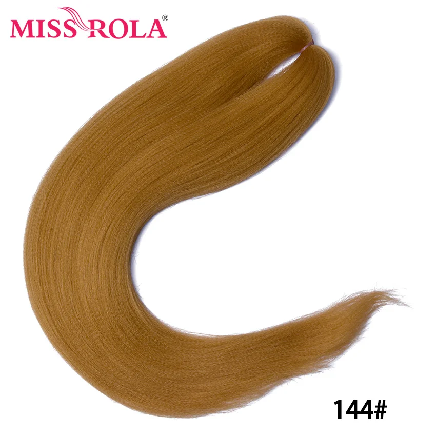 Miss Rola 24 Inches100 g Yaki прямые синтетические волосы для наращивания предварительно растянутые вязанные крючком огромные косы канекалон плетение волос - Цвет: #35