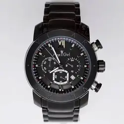 Элитный бренд новый для мужчин часы нержавеющая сталь Розовое золото серебристый, черный белый хронограф Сапфир Водонепроницаемый
