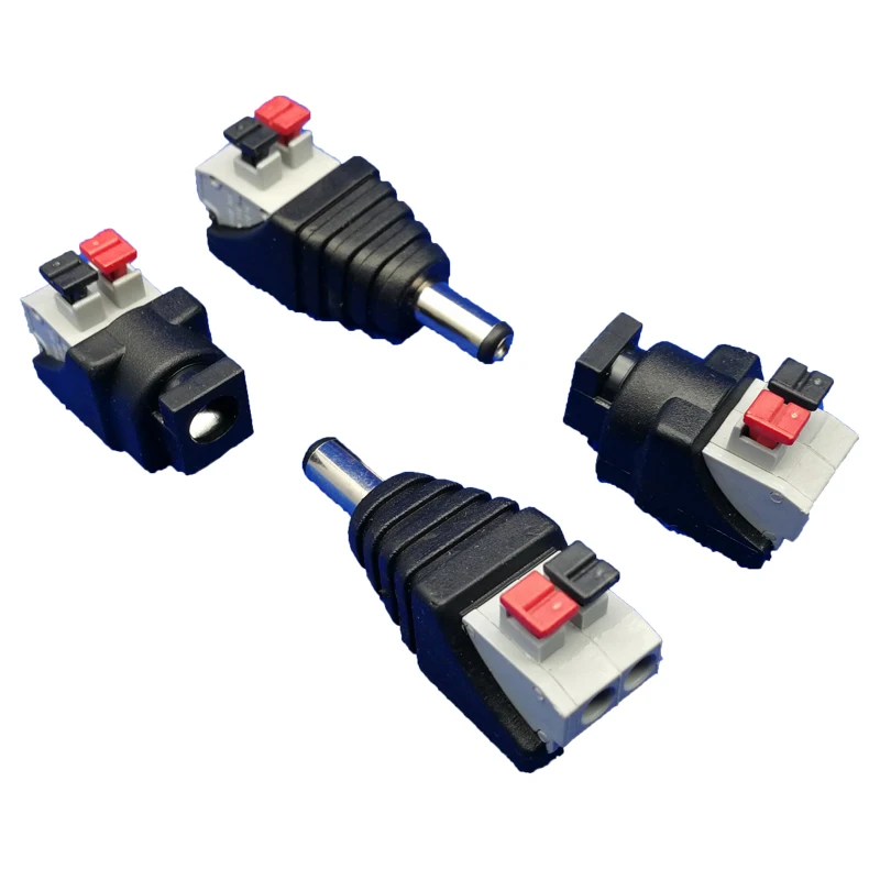 10pcs/lot No soldering 2.1x5.5mm DC Power Jack Plug Socket dc Connector Female Solder DC Jack