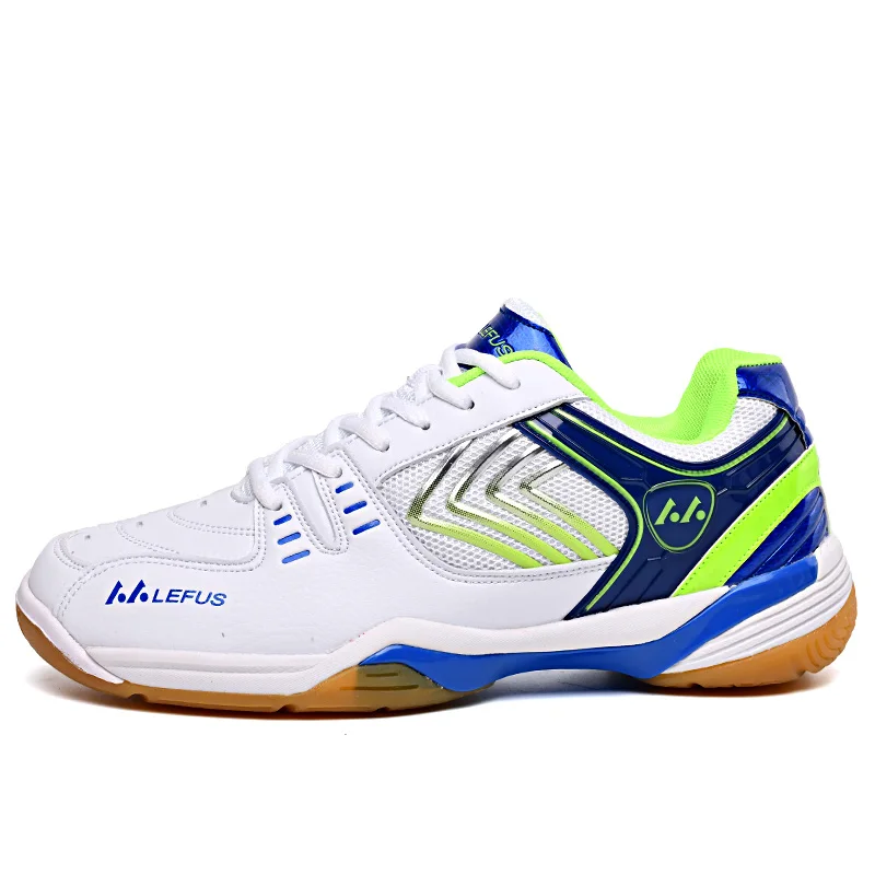 Мужская обувь для бадминтона; женские кроссовки; спортивная обувь из ТПУ с подкладкой; дышащая Спортивная обувь для тенниса - Цвет: Светло-зеленый