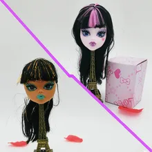 Монстр демон голова куклы с париком волосы аксессуары для куклы «сделай сам» для Monster High Головы Куклы для 1/6 BJD Кукольный дом детские игрушки