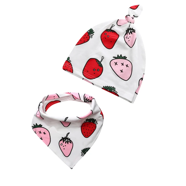 2 Pcs. / Lot Children's Caps Luvable Baby Scarf Fruit And Animal