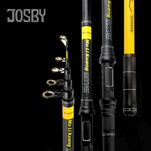 JOSBY FRP 2,1 М 2,4 М 2,7 М 3,0 М 3,6 м портативная телескопическая удочка Высокоэффективная удочка для морской рыбалки