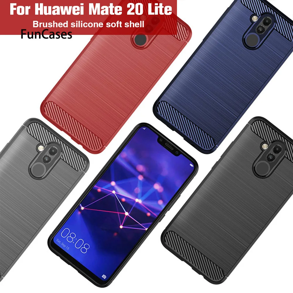 Чехол для телефона huawei Honor 10 силиконовый чехол мягкий углеродного волокна крышка