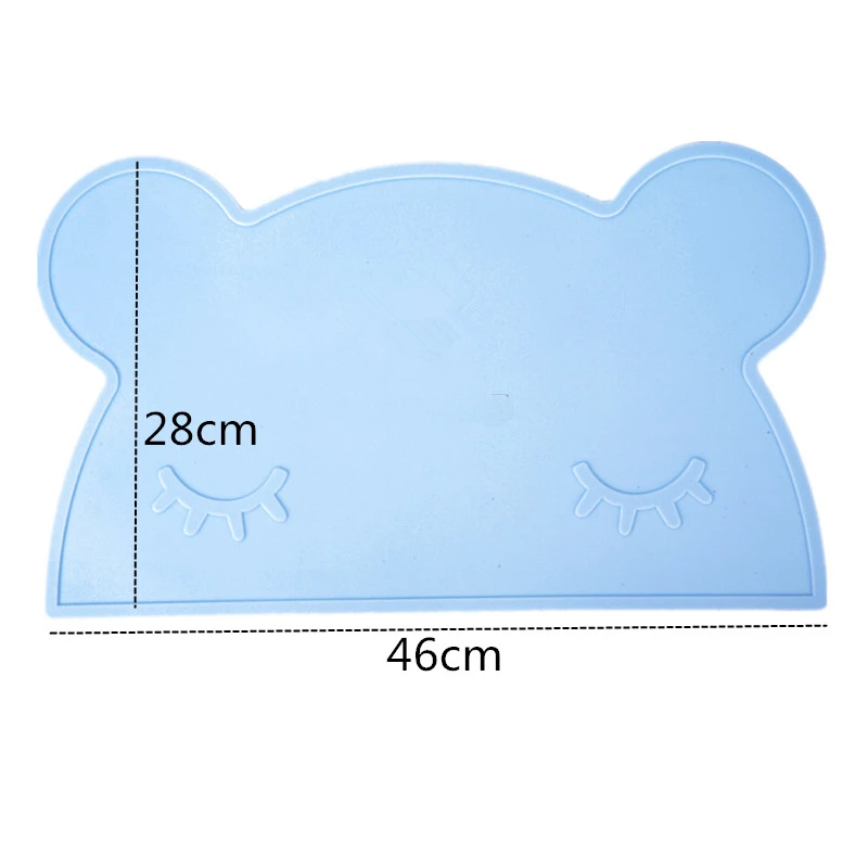 Cartoon Waterproof Silicone Placemat Baby Dinning Table Pads Quality Silica Gel Kids Tableware Mat Large Size BPA Free