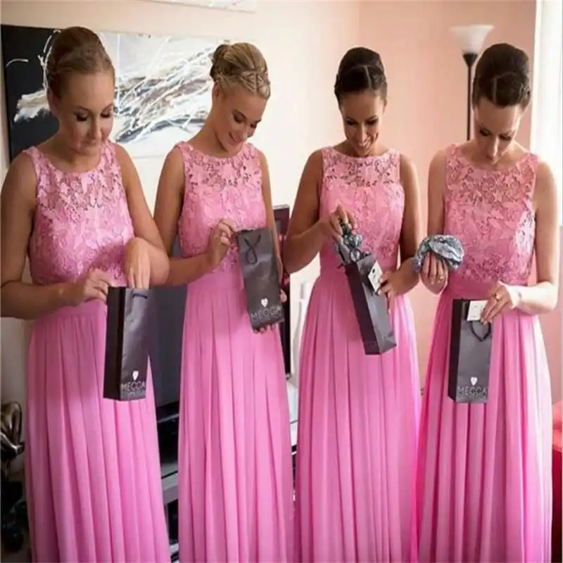 Новый Vestidos De Festa Кружева Шифон Платья для Подружек Невесты 2017 Горячей Продажи