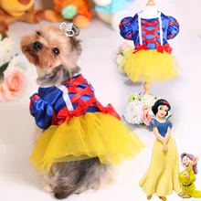 Весенне-летняя юбка для собаки товары для домашних животных Одежда для собак Белоснежка платье костюмы размер XS-XL
