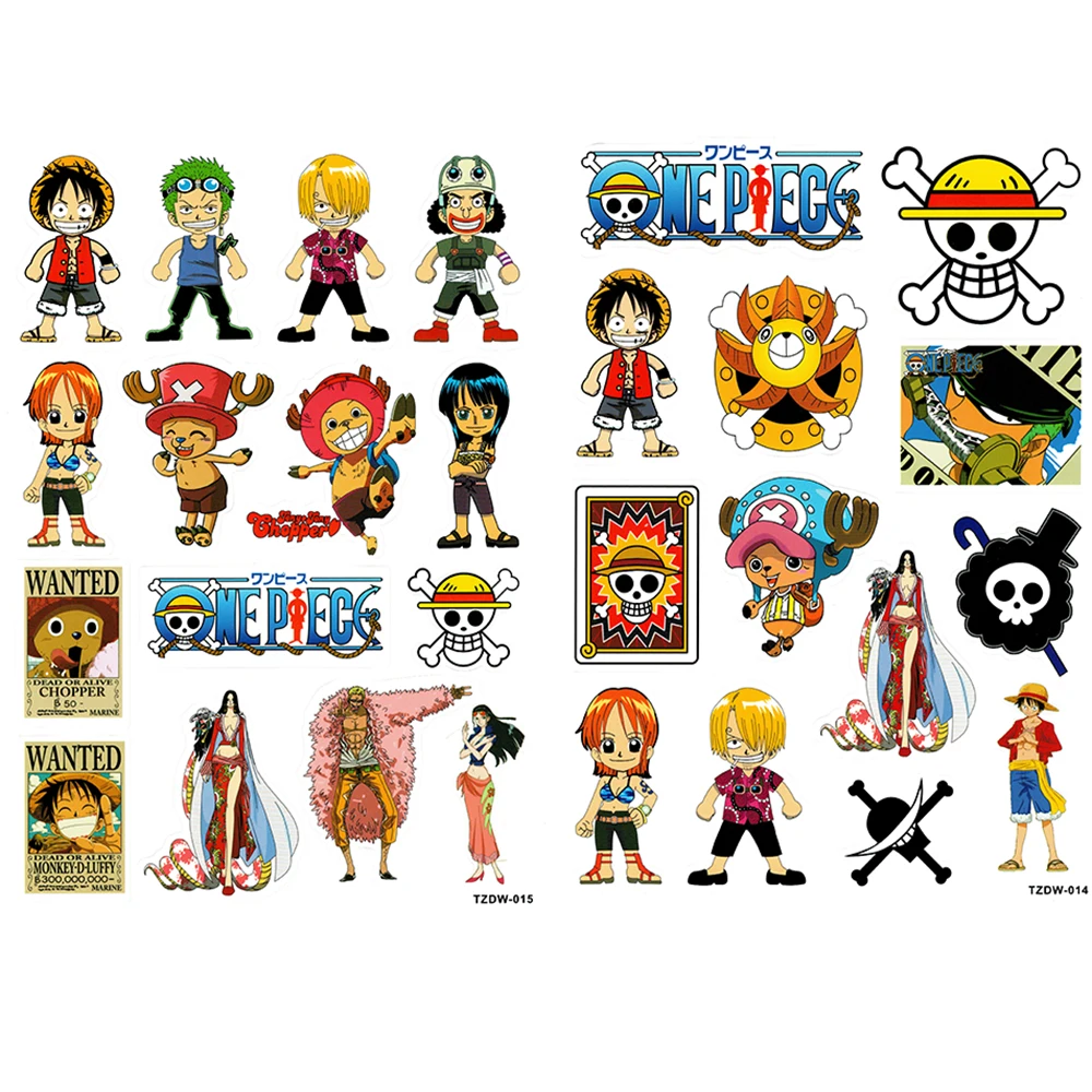 

2xA4=28 PCS One Piece Monkey D Luffy Boa Hancock Stickers for Laptop Luggage car Toy waterproof Doodle decal Sticker