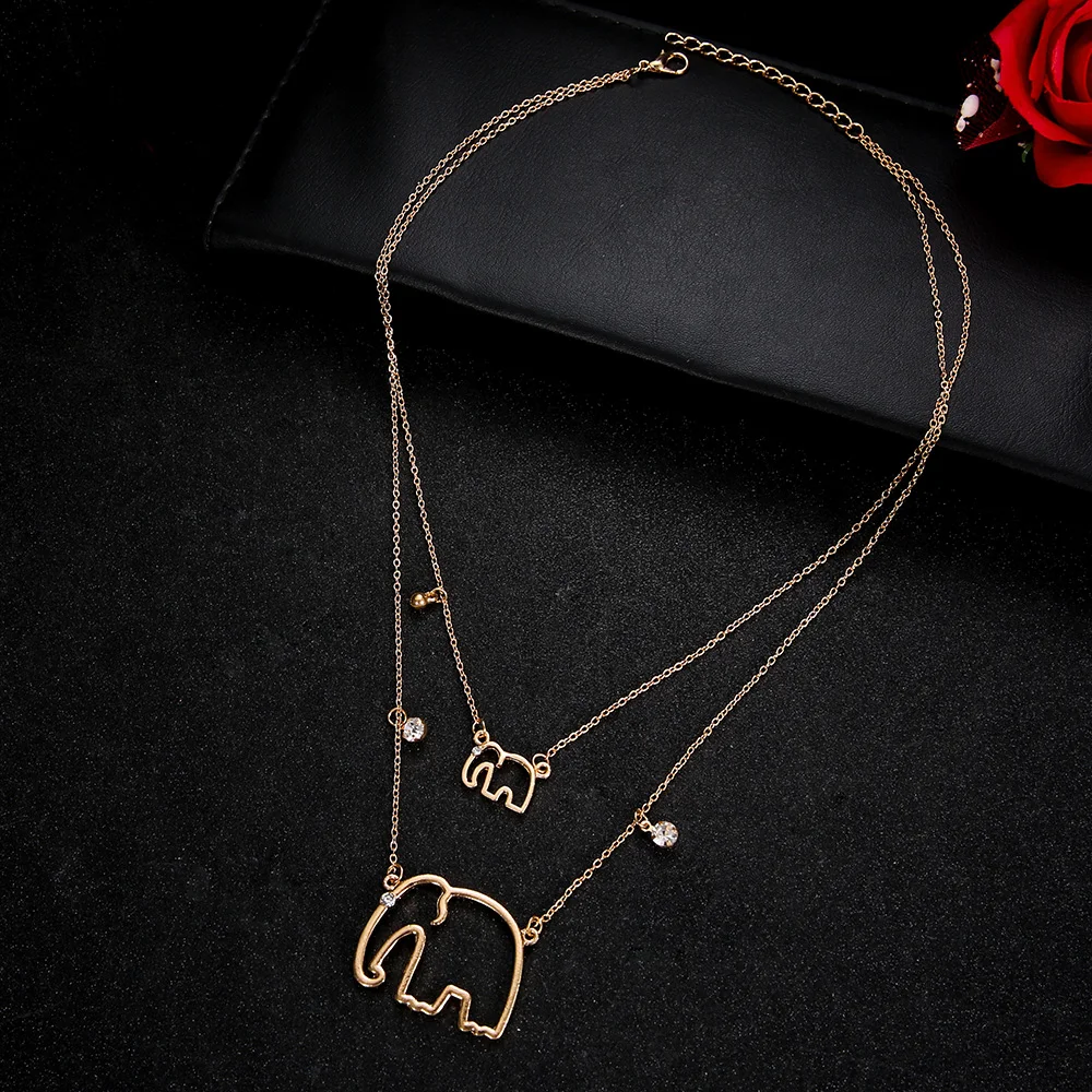 Multilayer-Collier-Femme-cadena-De-oro-Origami-elefante-colgante-Collares-para-las-mujeres-Collares-Largos-De (2)