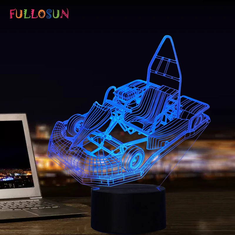 Fullosun картинг 3D иллюзия Лампа LED USB 3D Ночные светильники творческий картинг лампы как украшения дома светодиодные фонари