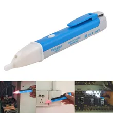 1PC Electric Wall socket tester AC Electric Voltage indicators Test Pen LED Light Stress Indicator Blue 90-1000V