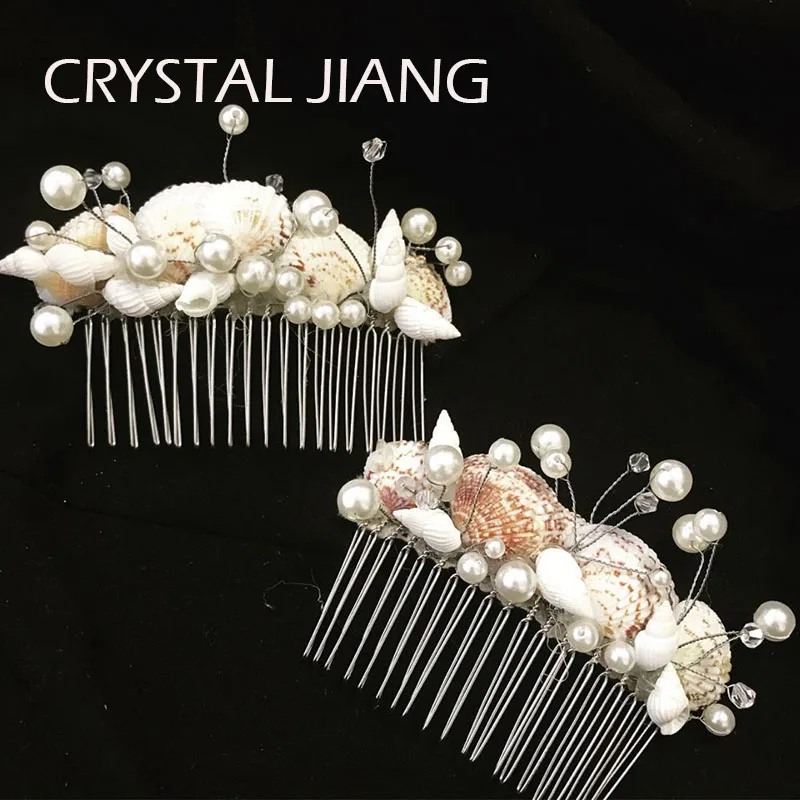 

Conch Bridal Headwear Summer Bridal Hairs Comb For Beach Weddings
