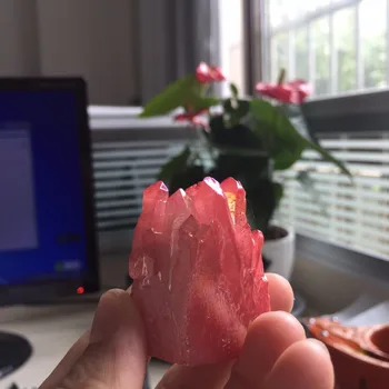 

3pcs Special Beautiful Electroplating Colorful Quartz Crystal Cluster Healing Point Ornaments Christmas Decoration for Home