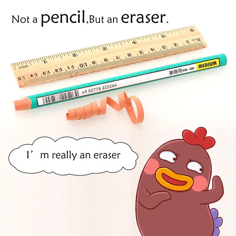 Eraser Roll Eraser Pen Used With Tear Details Innovative Green Rubber