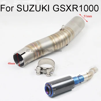 

Motorcycle Adapter Exhaust Muffler Middle Link Pipe Tube Tip Moto Accessories For SUZUKI GSXR1000 2003 2006 Escape Pit Bike