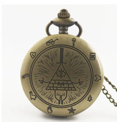 retro-bronze-freemason-triangle-pattern-quartz-pocket-watch-necklace-for-women-men-chain-clock-pendant-gift-pocket-watches