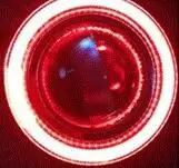 EOsuns инновационный COB angel eye Светодиодный дневной ходовой светильник DRL+ halo противотуманная фара+ объектив проектора для Kia sorento 2009-12 - Цвет: red
