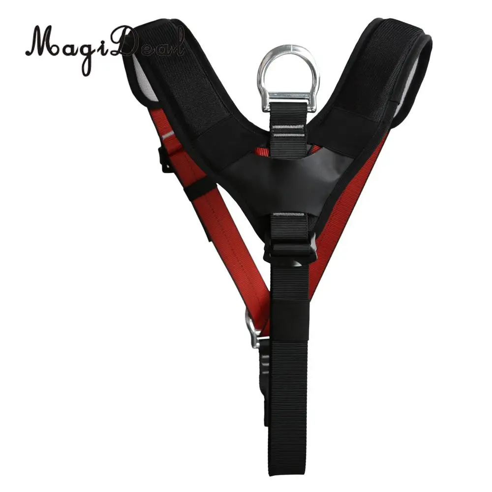 Adjustable Rock Climbing Arborist Shoulder Strap Chest Sit Harness Sling Belt for Camping Mountaineer Carving Climbing Equip