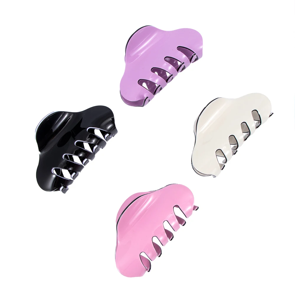 Women Hair Clip Large Size Acrylic Hairpins Solid Color Women Hair Crab Hair Claws Women Make UP Washing Tool Hair Accessories