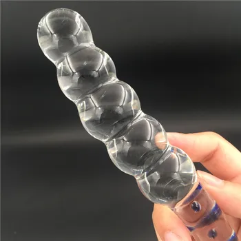 Beads Pyrex glass crystal dildo Sex toy Adult products for women penis Anal butt plug men female male masturbation 3