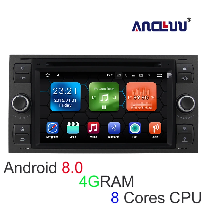 

7" 4G RAM Android 8.0 Car DVD Player GPS Stereo Navigation For Ford Focus Kug Transit 2004 2005 2006 2007 car Radio navigator