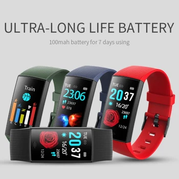 

Unisex Smart Bracelet LED Color Screen Clock IP67 Waterproof Watch Heart Rate Monitor Pedometer Sport Mode Fitness Tracker new