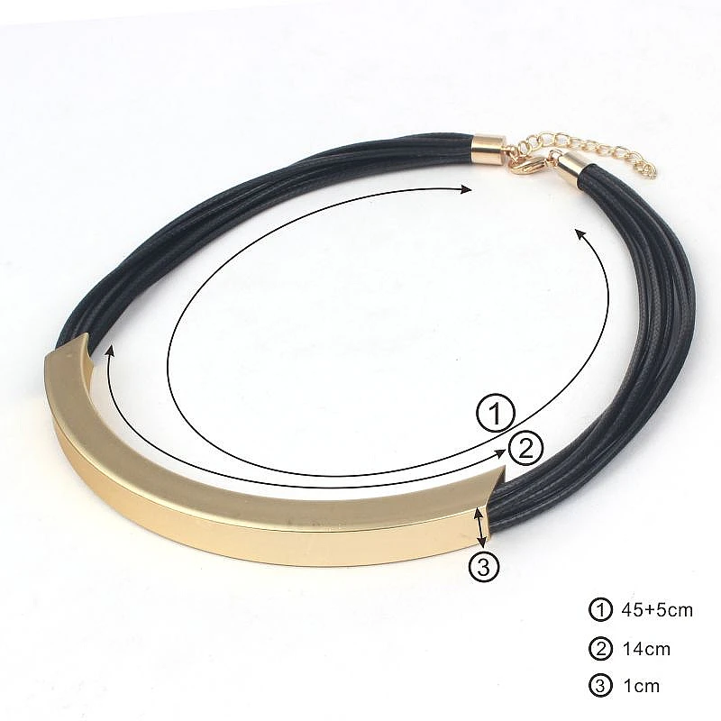 Подарки на год Подвески черное кожаное ожерелье цепочка массивные ожерелья ювелирные изделия женские подарки N0001