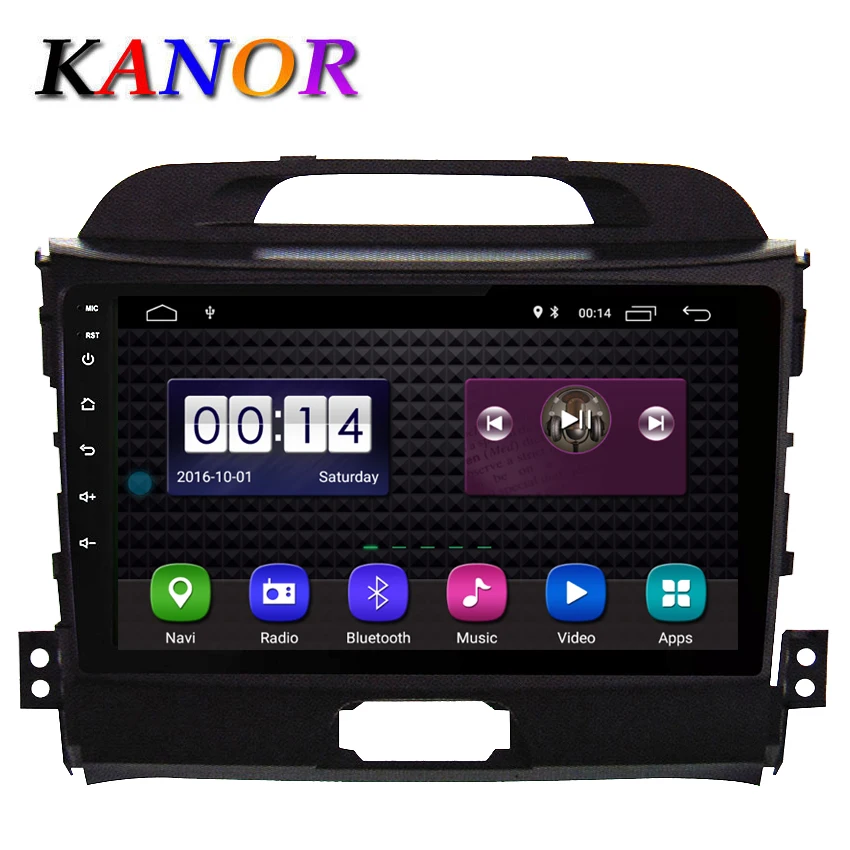 

KANOR 2G+16G Android 8.1 Car Radio Multimedia Video Player Navigation GPS 2 din For KIA Sportage 3 4 2010-2015 no dvd