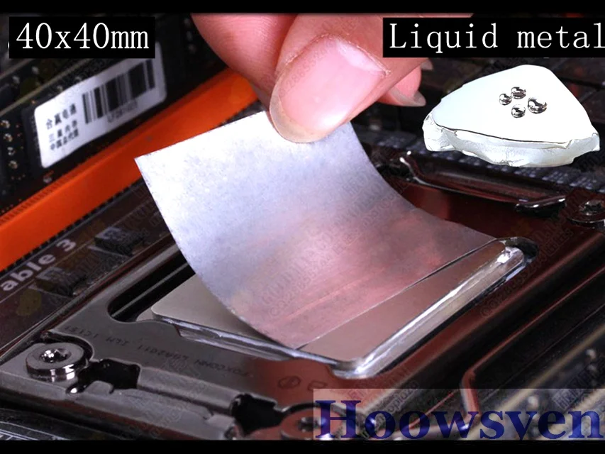 CPU Liquid metal heat sink cooling notebook computer thermal pad 40x40mmpad padpad thermalpad