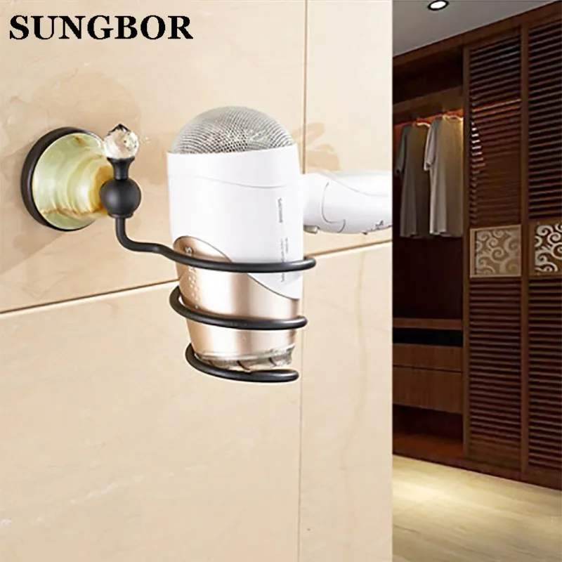 

European Jade Hair dryer rack full of gold-plated copper antique European marble Hair dryer hook free shipping HY-95805H