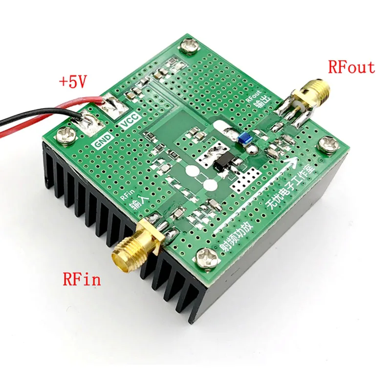 Comprar Lusya 400 MHZ 4 GHZ 1W amplificador de potencia Placa de desarrollo TQP7M9103 con disipador de calor soporte funcionamiento continuo A8 013