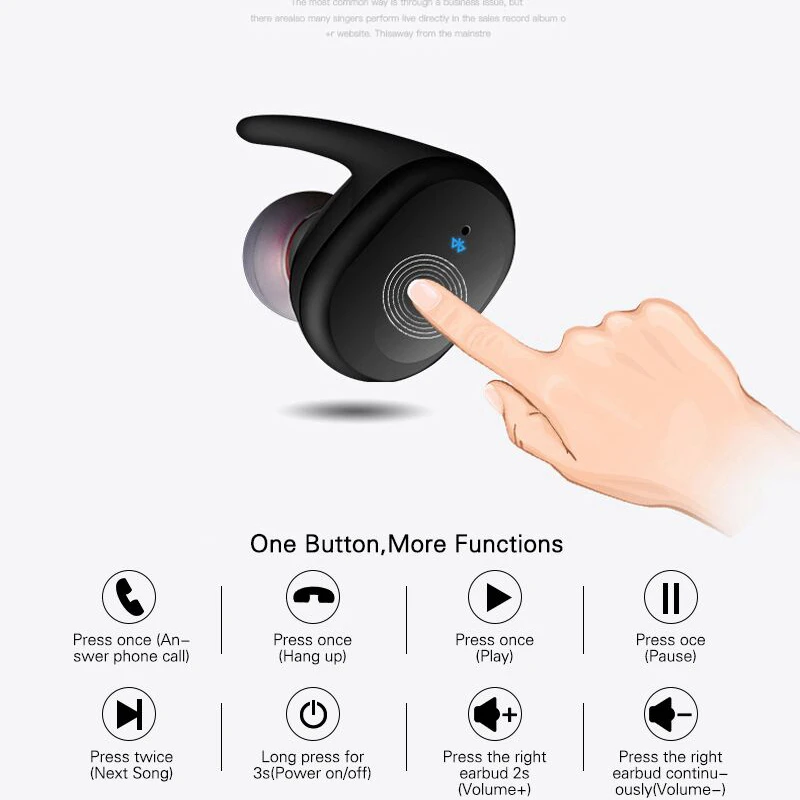 Langsdom Mini True беспроводные bluetooth наушники Hi Fi стереонаушники музыкальная гарнитура