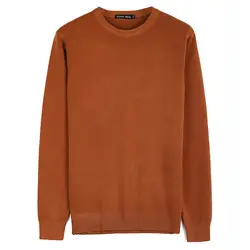 2018 осень-зима Новый Для мужчин ретро свитер Мода o-образным вырезом Классический Для мужчин тонкий 100% хлопковые пуловеры свитер брендовая
