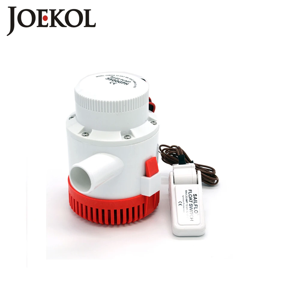 Large flow dc 12v/24v bilge pump 3700GPH electric water pump for boats