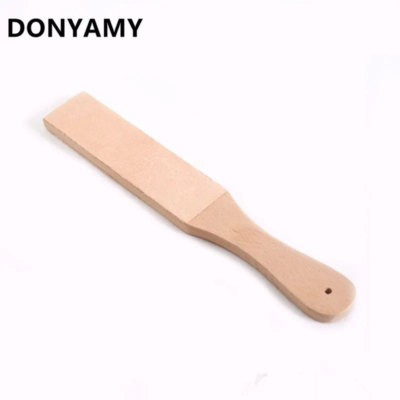 Режущий инструмент для кожи DONYAMY с деревянной ручкой двусторонние полированные