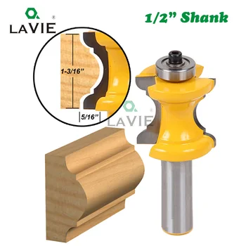 

LA VIE 1PC 12MM 1/2" Concave Radius Milling Cutters Convex Column Line Molding Router Bit Cutter for Wood Woodworking MC03006